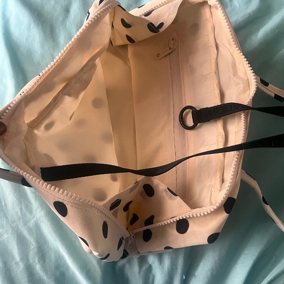 Baggu Bowler Bag- Polka Dot Cream & Black - Picture 3 of 8